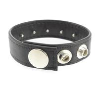 Rimba Bondage Play Anneau avec rivets petits pour homme Noir One Size