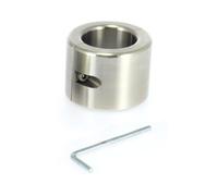 Rimba Bondage Play Ballstretcher en acier inoxydable avec llen pour homme Argent 3,5 cm