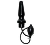 Rimba Bondage Play Buttplug gonflable grand avec âme massive Noir Ø 5-9 x 19 cm