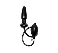 Rimba Bondage Play Buttplug gonflable petit avec âme massive Noir Ø 3.8-7.3 x 12 cm