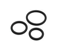 Rimba Bondage Play Flexible Silicone Cockring Trio Noir Ø 30/40/50 mm