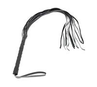 Rimba Bondage Play Fouet avec 14 lanières Noir 65 cm