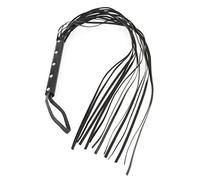 Rimba Bondage Play Fouet avec 14 lanières Noir 90 cm