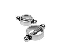 Rimba Bondage Play Magnetic Nipple Clamps Argent Ø 2.5