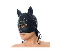 Rimba Bondage Play Masque avec oreilles Noir One Size