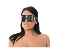 Rimba Bondage Play Masque les yeux en métal Noir/Argent One Size