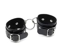 Rimba Bondage Play Menottes chevilles avec anneau Noir One Size