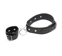 Rimba Bondage Play Menottes poignet à cuisse Noir One Size