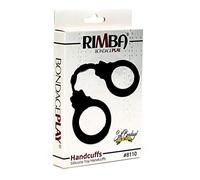 Rimba Bondage Play Silicone Toy Handcuffs Noir 8.2 x 33.5 cm