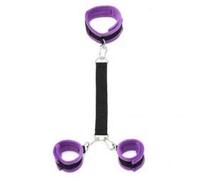 Rimba Bondage Play Soft Bondage Collier avec menottes Noir/Violet One Size