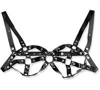 Rimba Bondage Play Soutien-gorge ouvert Rimenen pour femme Noir M/L