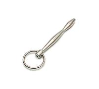 Rimba Bondage Play Urethral plug hollow with ring Argent Ø 1 x 9.5 cm