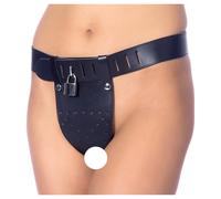 Rimba - Ceinture de chasteté ouverte en cuir (noir)