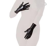 Rimba Gants Courts en Latex Noir Taille M