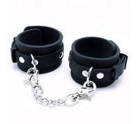 Rimba Latex Play Menottes de silicone, large Noir One Size