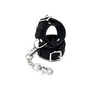 Rimba Latex Play Menottes étroites avec mousqueton Noir One Size