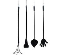 Rimba Latex Play Peitsche mit Hand Noir 42 cm