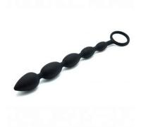 Rimba Latex Play Perles anales Noir 25,5 cm - Ø 2,6