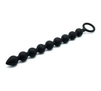 Rimba Latex Play Perles anales Noir 32 cm - Ø 2,3