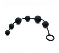 Rimba Latex Play Perles anales Noir 40 cm - Ø 3,5