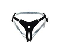 Rimba Latex Play Silicone Strap-On Harness without Dildo Noir One Size