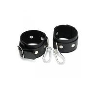 Rimba Menottes avec mousquetons Menottes aux chevilles Noir 5 cm