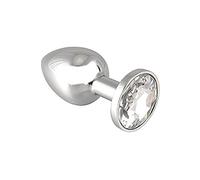 Rimba Plug anal en acier inoxydable avec cristaux transparents Diam. 2,4 cm x 5,7 cm