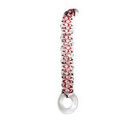 Rimba Sammy - G-spot dildo en verre (transparent à motifs)