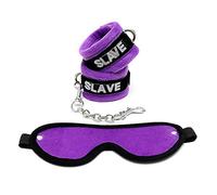 Rimba Set à Bondage avec Masque Velcro en Noir/Violet 3 Pièces