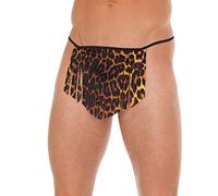 Rimba String Drôle avec Tablier à Motif Léopard pour Homme Taille Unique