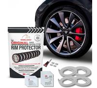 Rimblades Original Protection Jantes Voiture en Alliage Blanc - Compatible avec des Jante Jusqu’à 24” x 4 | Pour Jantes à Bord Courbé/Rond | 9 Couleurs | Installation Faire Soi-Même