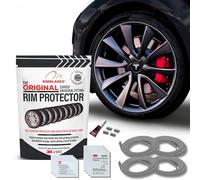 Rimblades Original Protection Jantes Voiture en Alliage Gris - Compatible avec des Jante Jusqu’à 24” x 4 | Pour Jantes à Bord Courbé/Rond | 9 Couleurs | Installation Faire Soi-Même