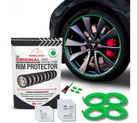 Rimblades Original Protection Jantes Voiture en Alliage Vert - Compatible avec des Jante Jusqu’à 24” x 4 | Pour Jantes à Bord Courbé/Rond | 9 Couleurs | Installation Faire Soi-Même