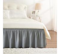 RIMELA Cache-sommier élastique pour très grand lit - Facile à installer - Polyester brossé doux - Hauteur de 38 cm - (150 x 200 cm)