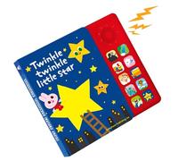 Rimes pour enfants - Grand livre d'apprentissage de musique interactif de 9,06 pouces | Jouet sonore éducatif en plastique - Livre de langue avec 10 chansons pour l'apprentissage de l'anglais précoce