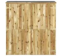 Rimessa Outils de jardin 163 x 50 x 171 cm en pin massif | 4 étagères, double porte avec serrure, toit en bitume, kit anti-basculement inclus