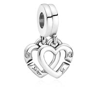 Rimgoris Bracelets en argent sterling 925 Famille Maman Or rose Entrelacés Toujours ensemble Verrouiller Deux empreintes de pas de bébé Mère et fille Ailes d'ange saphir Robe de mariée Baiser
