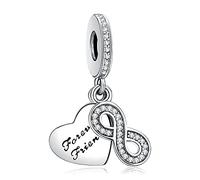 Rimgoris Charm en argent 925 pour femmes Bracelets Collier Cadeau à breloques d'amitié éternelle