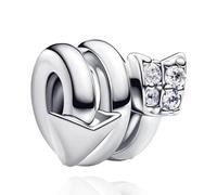 Rimgoris Charm en argent sterling 925 pour bracelets et colliers pour femmes Cœur en flèches et diamants Breloques cadeaux de Saint-Valentin en zircone cubique 5A pour femmes