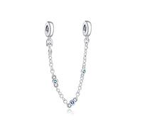 Rimgoris Charm en Argent Sterling 925 pour Femmes Bracelets Collier Méduse Bleue Tortue d'océan Gemme Bleue Coquille de Poisson de Mer Pinces Étoile de Mer Triple