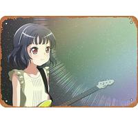 Rimi Ushigome, Bang Dream! Girls Band Party ! Poster de dessin animé Décoration murale rétro en métal 20,3 x 30,5 cm