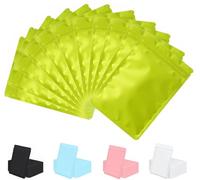 Rimiko 100 Pcs Sachets Aluminium Zip Opaque Refermable, Sachet Alimentaire avec Couleur Mate, Sac Pochette Mylar Anti-Odeur, Pocheton Echantillon pour Conservation Alimentaire (Vert, 7x10 cm)