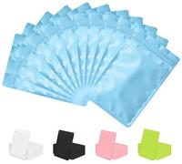 Rimiko 100 Pcs Sachets Zip Refermables Opaques, Pochettes Mylar Alimentaire avec Couleur Mate, Pochons Zip Hermétiques pour Vente au Détail et Stockage des Objets (Bleu Ciel, 10,5x15 cm)