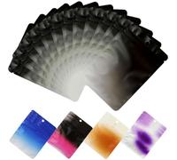 Rimiko 100 Pcs Sachets Zip Refermables, Pochettes Mylar Alimentaire avec Couleur Mate, Pochons Zip Hermétiques pour Emballage et Stockage des Aliments (Dégradé Noir et Blanc, 10,5x15 cm)
