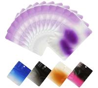 Rimiko 100 Pcs Sachets Zip Refermables, Pochettes Mylar Alimentaire avec Couleur Mate, Pochons Zip Hermétiques pour Emballage et Stockage des Aliments (Dégradé Violet et Blanc, 10,5x15 cm)