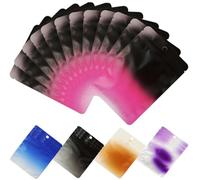 Rimiko 100 Pcs Sachets Zip Refermables, Pochettes Mylar Alimentaire avec Couleur Mate, Pochons Zip Hermétiques pour Emballage et Stockage des Aliments (Dégradé Noir et Rose, 10,5x15 cm)
