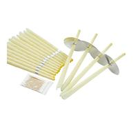 Rimiko Lot de 16 Bougie Oreilles, Cônes de Bougies Auriculaires en Cire d'Abeille Naturelle, Bougie Hopi Non Toxique avec Disques de Protection de Sécurité, 2 Patch Détox Pieds Offerts