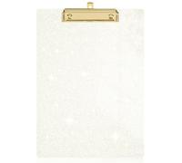 Rimilak Planches à pinces à paillettes en acrylique avec clip doré à profil bas, conçu pour une utilisation en classe, à l'école et au bureau, format A4 22,9 x 31,8 cm, transparent