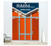 Rimini beach Umbrellas and cabins (High Quality Premium Wall Calendar 2027 DIN A2 portrait),CALVENDO 12 Month Wall Calendar: The colors of the Rimini beach