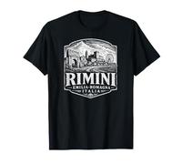 Rimini Emilie-Romagne Italie Gravure sur Bois T-Shirt